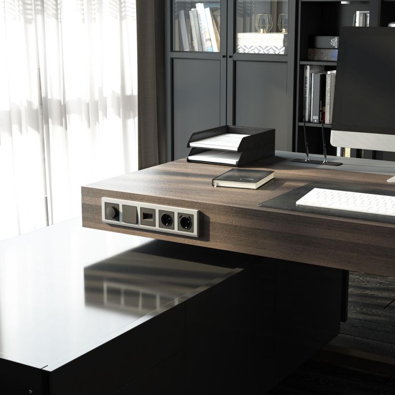 Розетка с заземлением и шторками (графит матовый) Werkel W1171164 фото 5