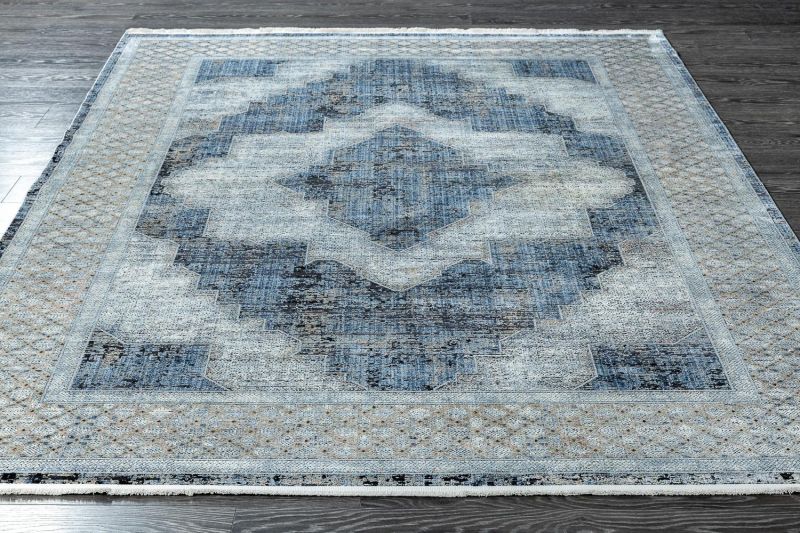 Турецкий ковер из шёлка и эвкалиптового шёлка Carpet «SALVATORE APARTMENT» DG97B-GRE-YEL 300 x 400 см фото 3