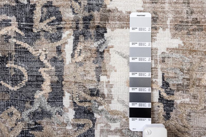 Индийский ковер из арт-шёлка Carpet «SOMERSET» FL76-CHARCOAL 165 x 235 см фото 3