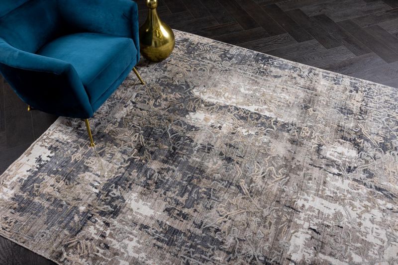 Индийский ковер из арт-шёлка Carpet «SOMERSET» FL76-CHARCOAL 165 x 235 см фото 5