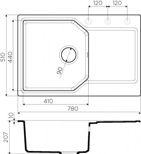 Кухонная мойка Omoikiri Yonaka 78-SA 4993709 сахара