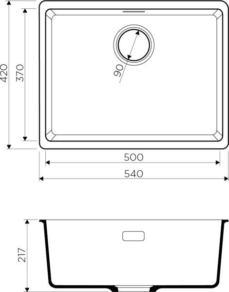 Кухонная мойка Omoikiri Kata 54-U-BE 4993408 ваниль