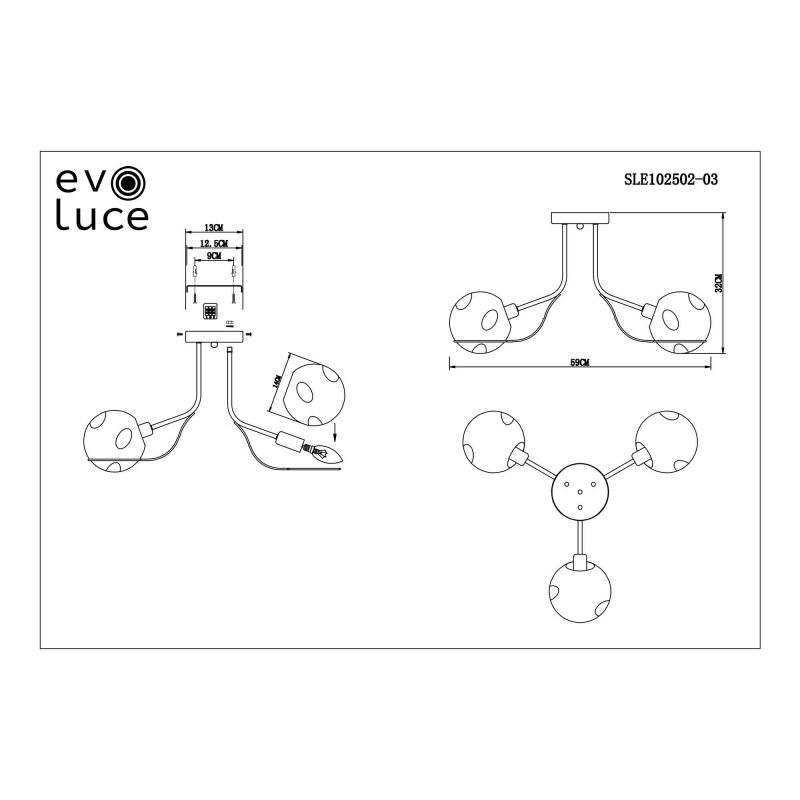 Светильник потолочный Evoluce BACA SLE102502-03