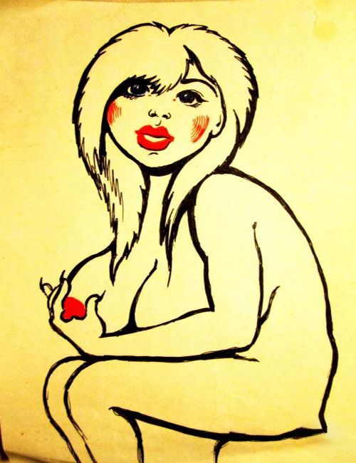 Картина "Женщина с грудью в руке" Ягужинская Анна