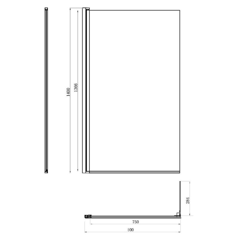 Душевая шторка Damixa DX35WBS-D7W1-150MT 150х80 см фото 8