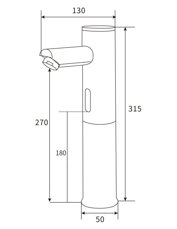 Электронный смеситель для раковины BeWash Photocell BWAM0BH808