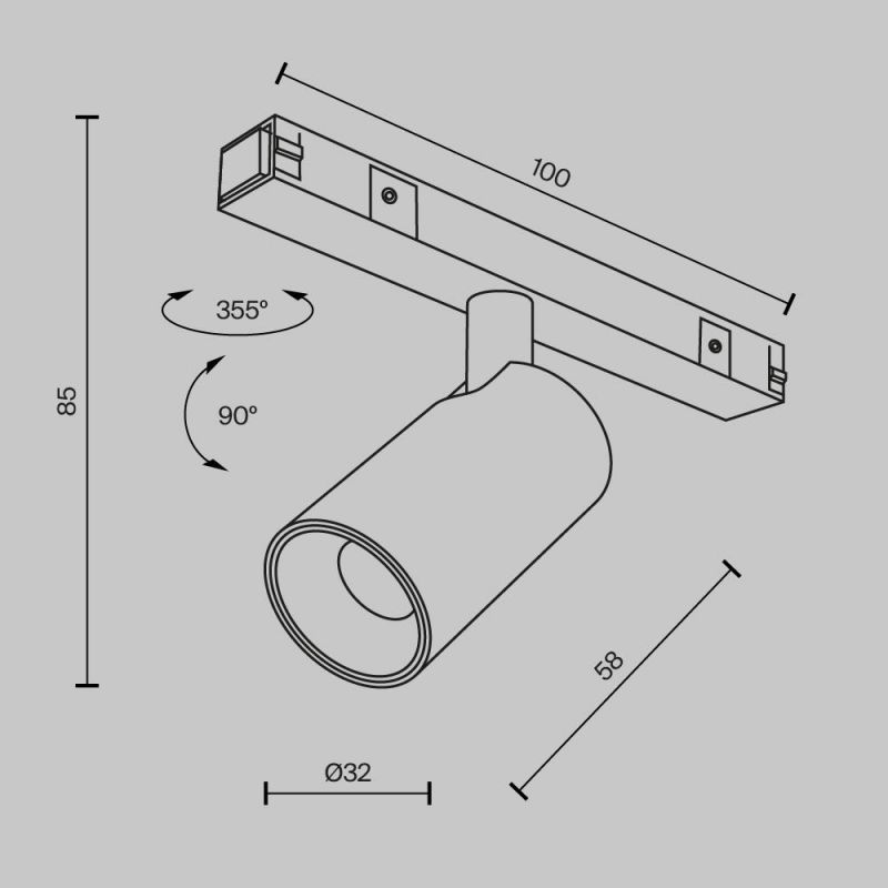Трековый светильник Maytoni Focus Led 48V 5W IP20 2700-6000K TR176-1-5WTW-M-B фото 4