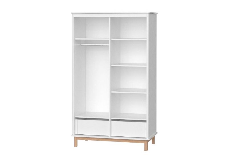 Шкаф  Ellipsefurniture Classic 2-х створчатый со скрытыми ящиками (белый) CLMBCA01070101 фото 2