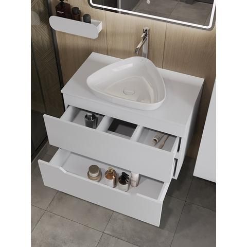 Подвесная тумба с раковиной Orange Line Li-80TuwMDF+B07-500W, 80 см фото 3
