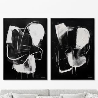 Набор из 2-х репродукций картин ArtNoMore на холсте Non-streamlined shapes, 2024г.