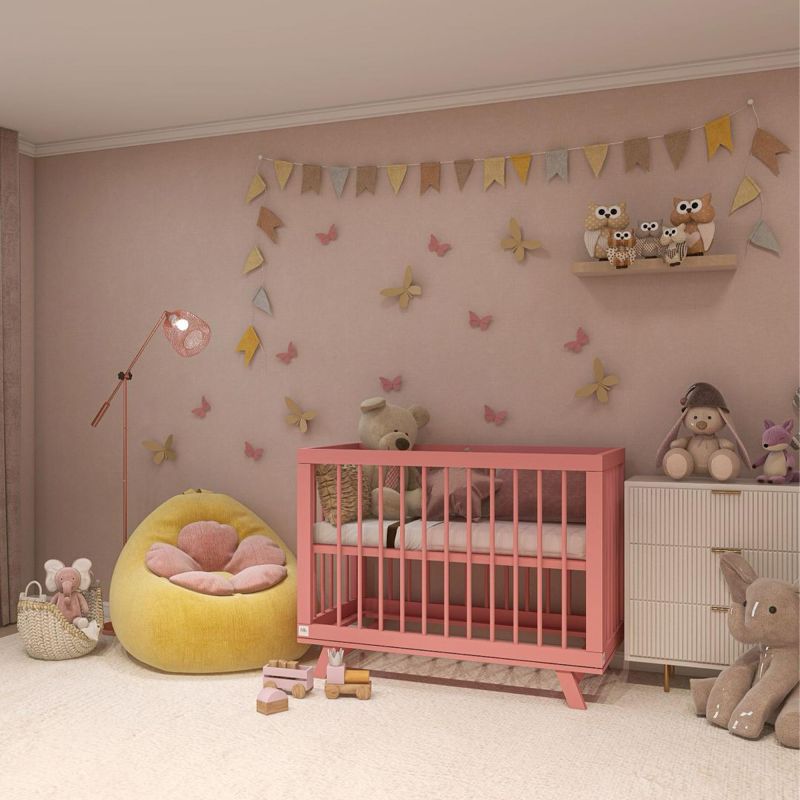 Кроватка для новорожденного Lillaland Aria Antique Pink цвет розовый антик Lil-I-1.8 фото 4