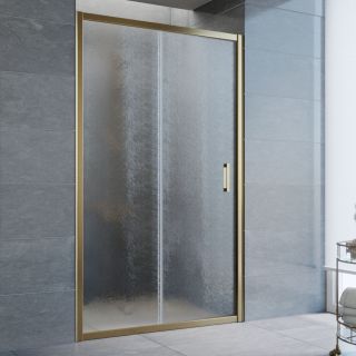 Душевая дверь Vegas Glass ZP 110 05 02, профиль бронзовый, стекло шиншилла