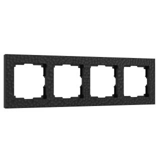 Рамка на 4 поста (черный) Werkel W0042408
