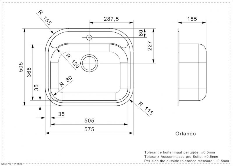 Кухонная мойка Reginox Orlando L OKG lux 3723