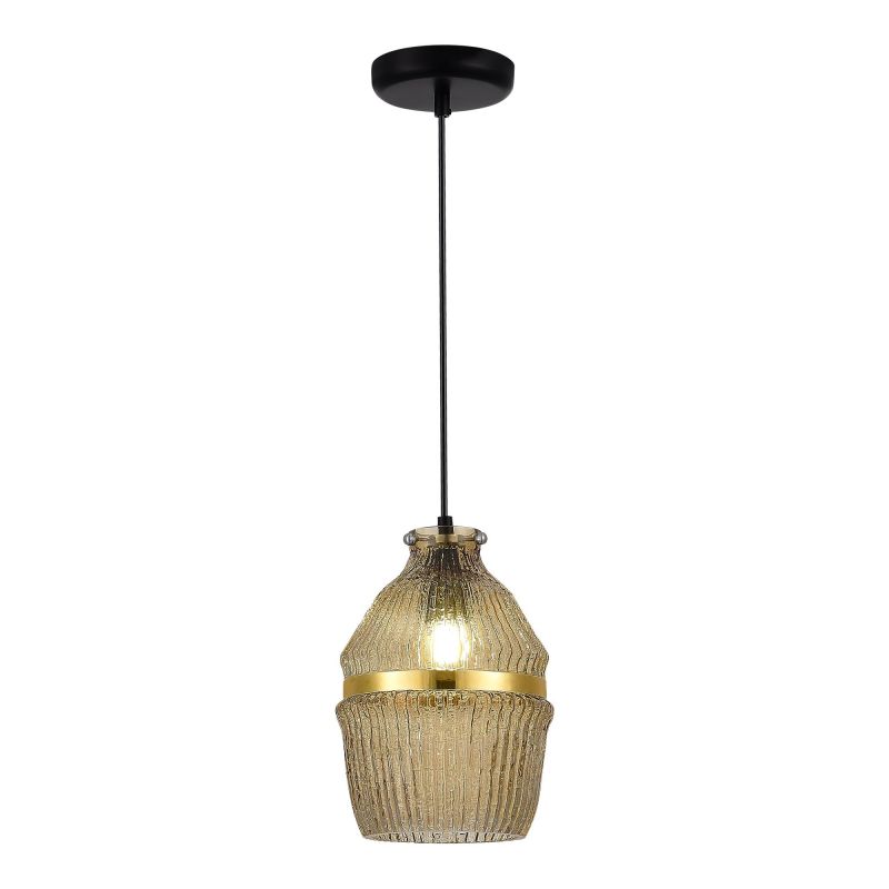 Светильник подвесной ST Luce COCOON Черный/Янтарный E27 1*40W SL1661.403.01