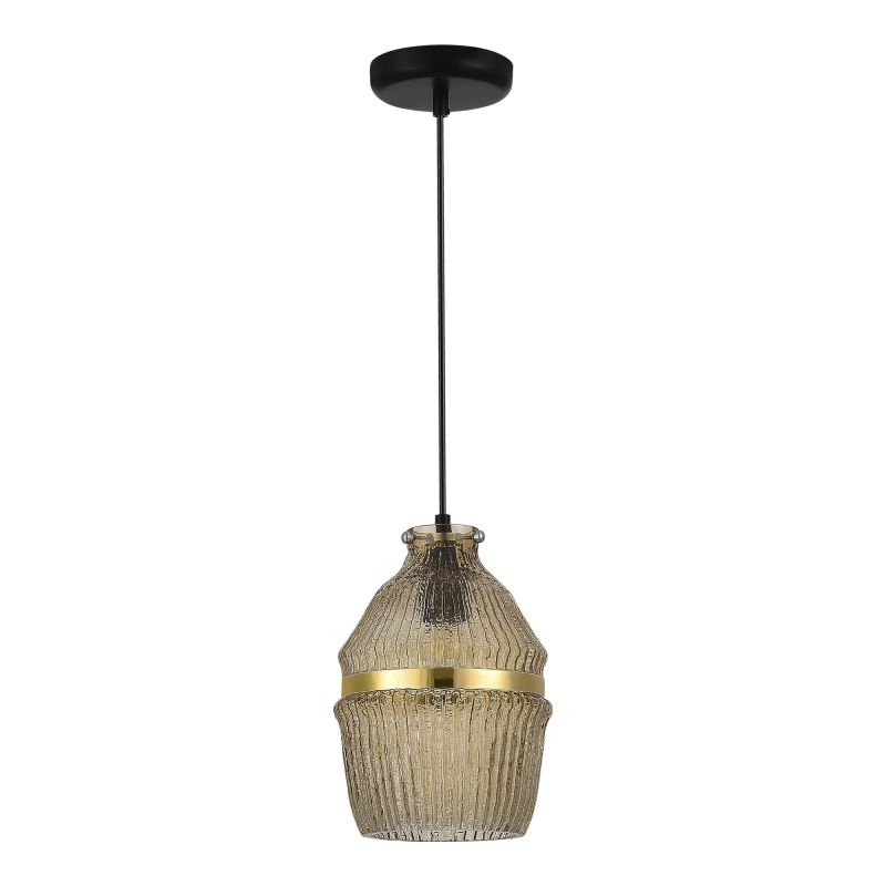 Светильник подвесной ST Luce COCOON Черный/Янтарный E27 1*40W SL1661.403.01