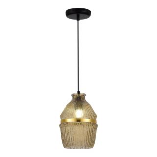 Светильник подвесной ST Luce COCOON Черный/Янтарный E27 1*40W SL1661.403.01