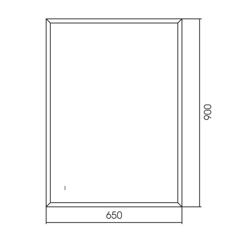 Зеркало ABBER See AG6110SC-0.65, 65х90 см, с подсветкой