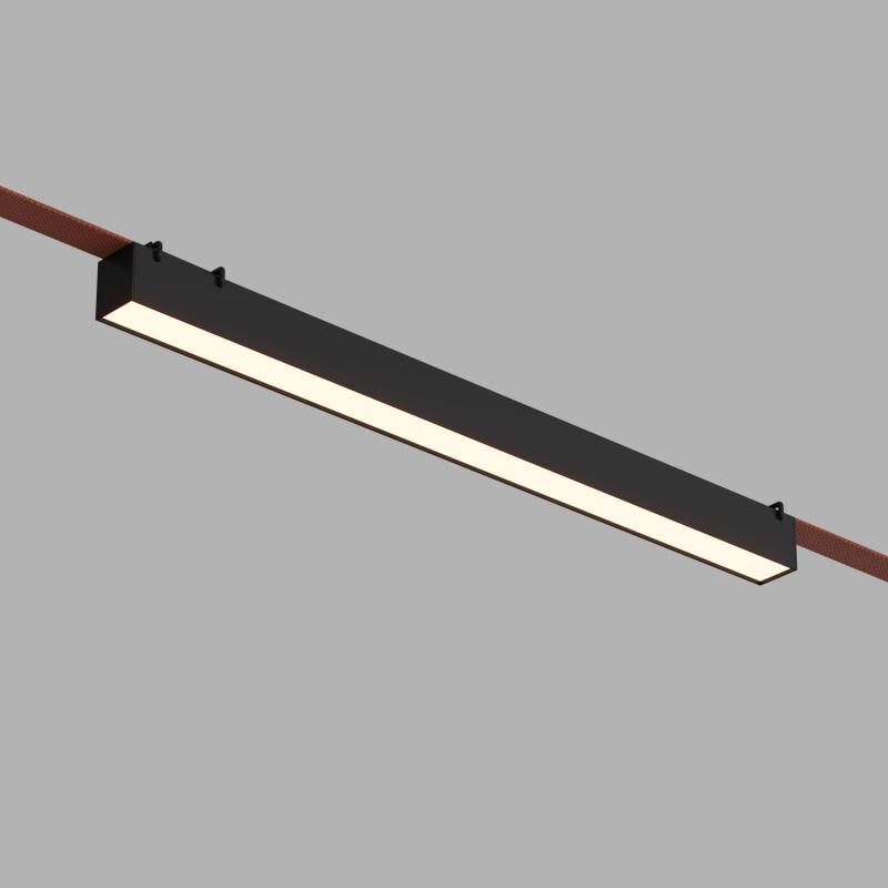 Cветильник  Denkirs Linear для трека-ремня Belty L642*W40*H45мм, 48V DC, 24W, RA90, 120°, 3000K, IP20, черный, алюминий DK5577-BK фото 1