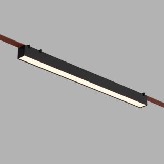 Cветильник  Denkirs Linear для трека-ремня Belty L642*W40*H45мм, 48V DC, 24W, RA90, 120°, 3000K, IP20, черный, алюминий DK5577-BK