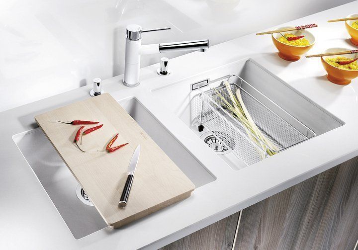 Кухонная мойка Blanco SUBLINE 400-U 523426 белый фото 6