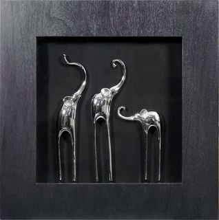 панно Mart Gallery Три слона-2 (черная) BD-103440