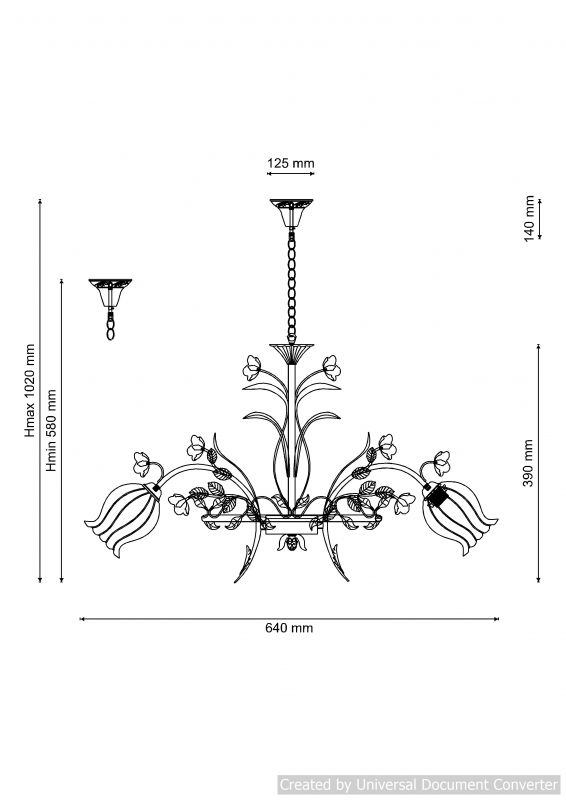 Люстра подвесная Fiori di rose 106.3