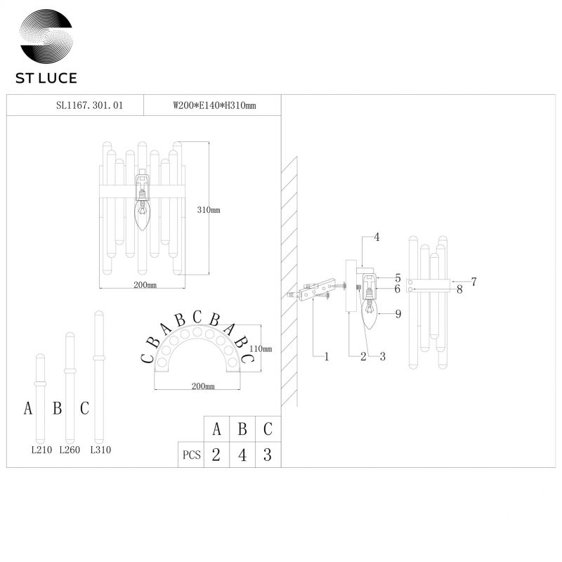 Бра ST Luce Tellurio SL1167.301.01