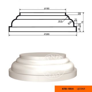 Полуколонна Decomaster КЛВ-155/4 (75*265*265мм)