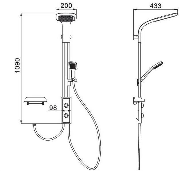 Душевая стойка RGW Gllon SF1101-R 07011101-05