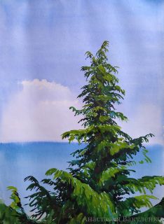 Картина "Дерево у моря" Вакуленко Анастасия