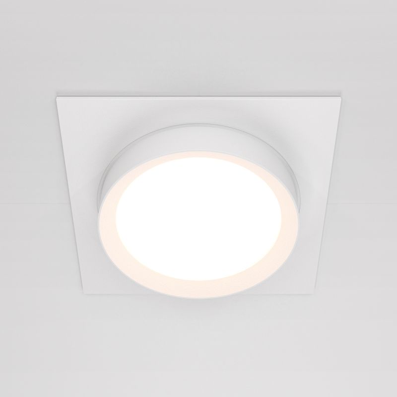 Встраиваемый светильник Maytoni Downlight Hoop DL086-GX53-SQ-W