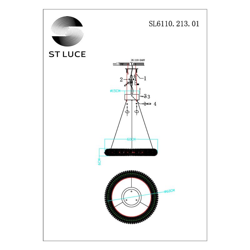 Люстра подвесная ST Luce AVANA SL6110.213.01