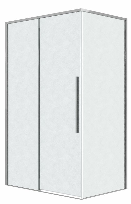 Душевой уголок Grossman Galaxy 120.K33.01.1110.10.02, 110х100 см, профиль хром, стекло шиншилла, L фото 1