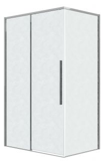 Душевой уголок Grossman Galaxy 120.K33.01.1110.10.02, 110х100 см, профиль хром, стекло шиншилла, L
