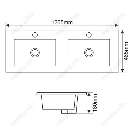 Раковина двойная Melana 9120ED-805 фото 2