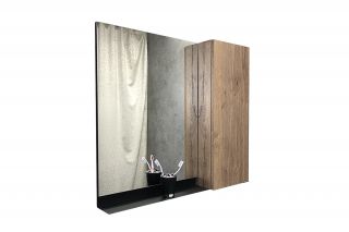 Зеркальный шкаф Comforty Кёльн-90  00004147987 темный дуб