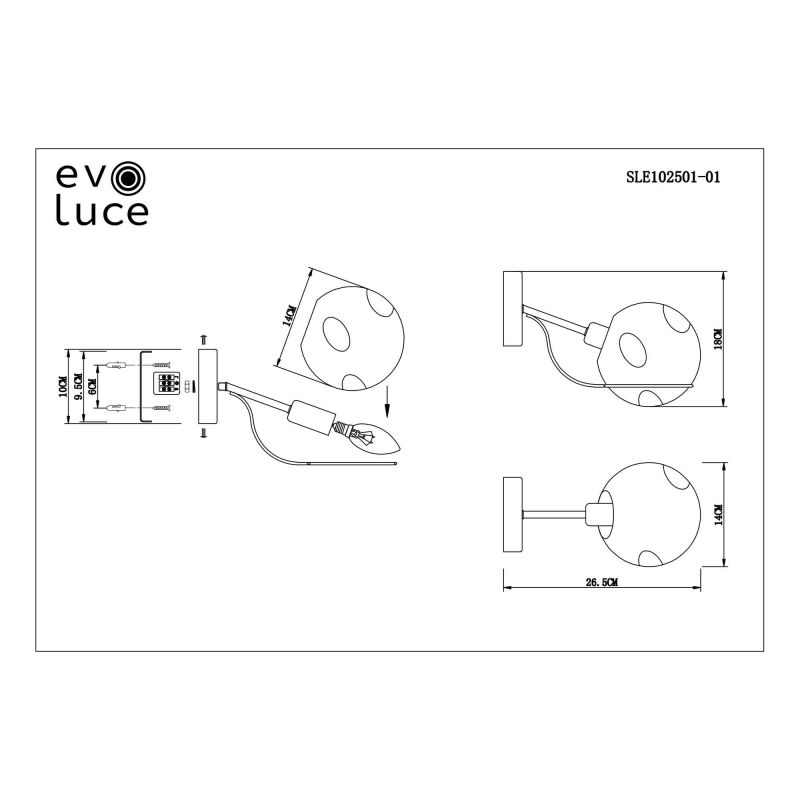 Светильник настенный Evoluce BACA SLE102501-01