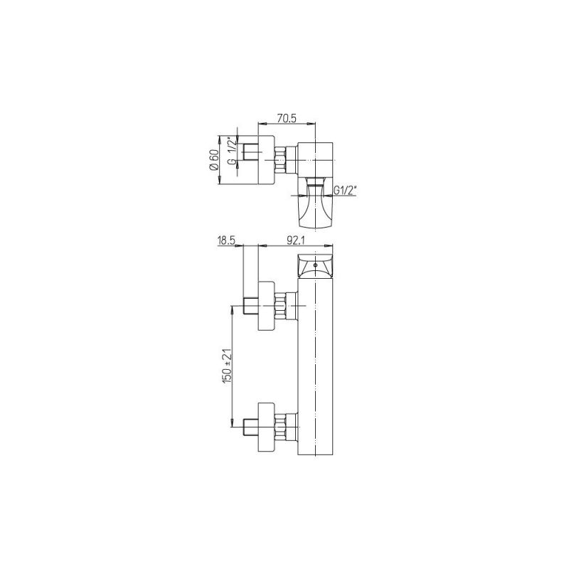 Смеситель для душа Paini F1 F1CR5112SKM