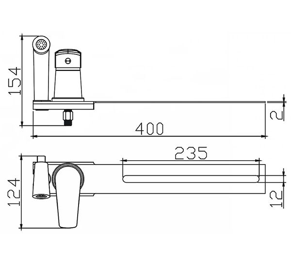 Биде-приставка для унитаза (смеситель с гигиеническим душем для установки на унитаз) Orange Sofi M43-831cr хром