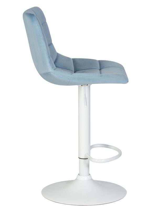 Стул Dobrin Tailor White 5017_WhiteBase-LM TAILOR WHITE, цвет сиденья пудрово-голубой велюр (MJ9-74), цвет основания белый