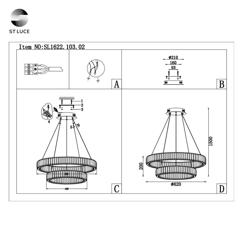 Люстра подвесная ST Luce TIVOLI SL1622.103.02