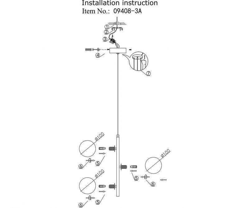 Люстра KINK Light Иона 09408-3A,19