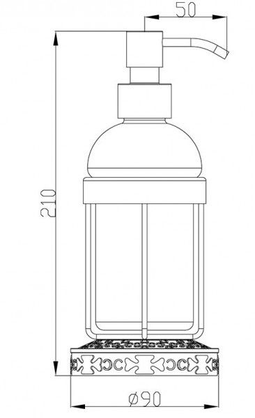 Держатель дозатора Zorg ANTIC AZR 25 SL