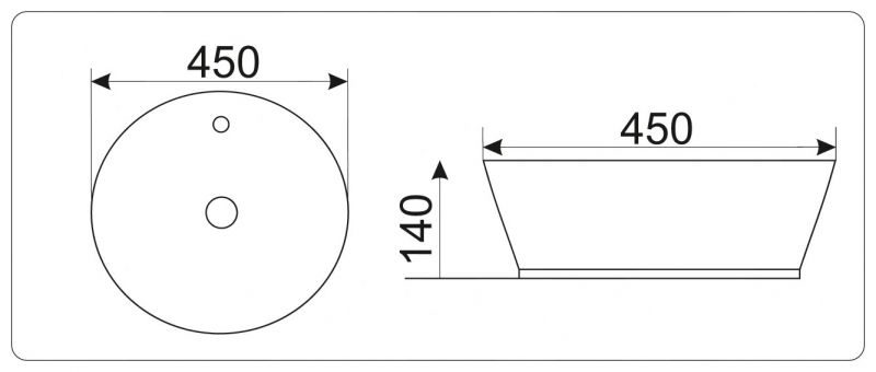 Раковина CeramaLux NC D1306H011