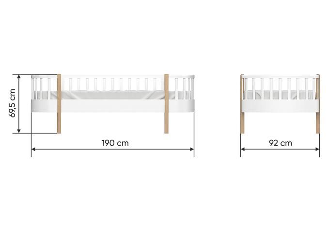 Кровать подростковая Ellipsefurniture Classic (молочный) CLMBBB02010199