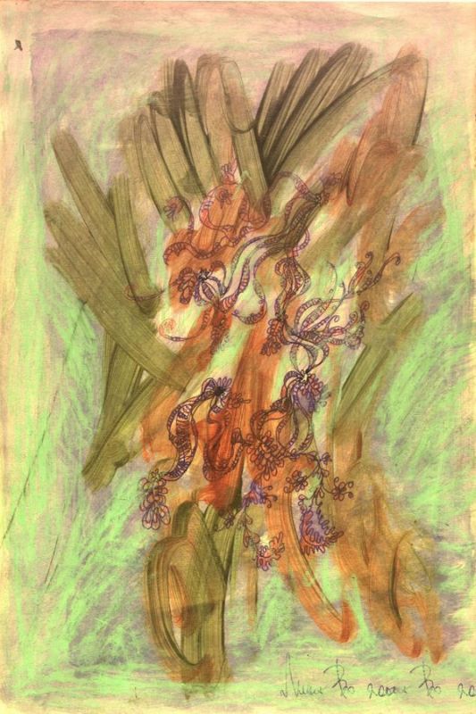 Картина "Коралловые орхидеи (1)" Лика Волчек