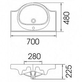 Раковина Stella Polar Эрика 70 UM-ERI70/1