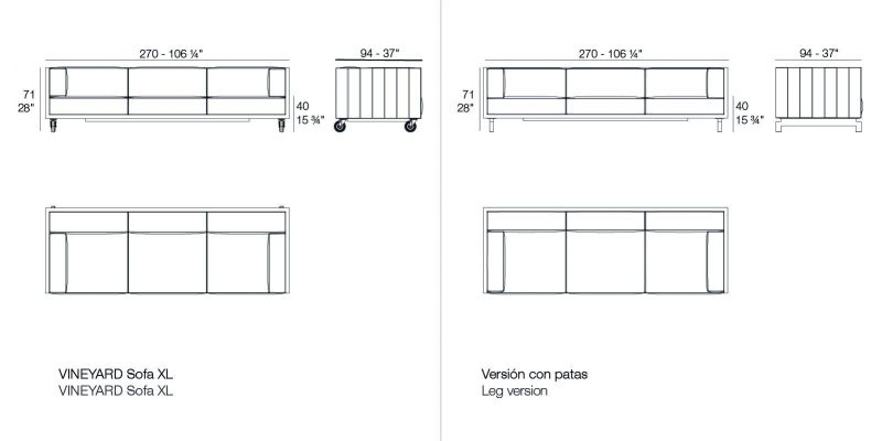 Диван Vineyard extra-large Vondom BD-2607821