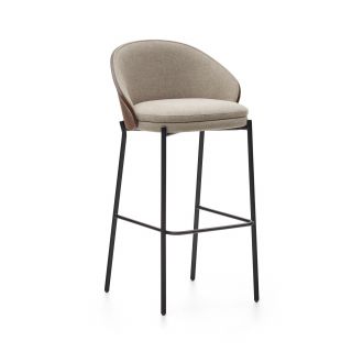 Барный стул Eamy светло-коричневый из шпона ясеня с отделкой венге La Forma (ex Julia Grup) BD-2607992